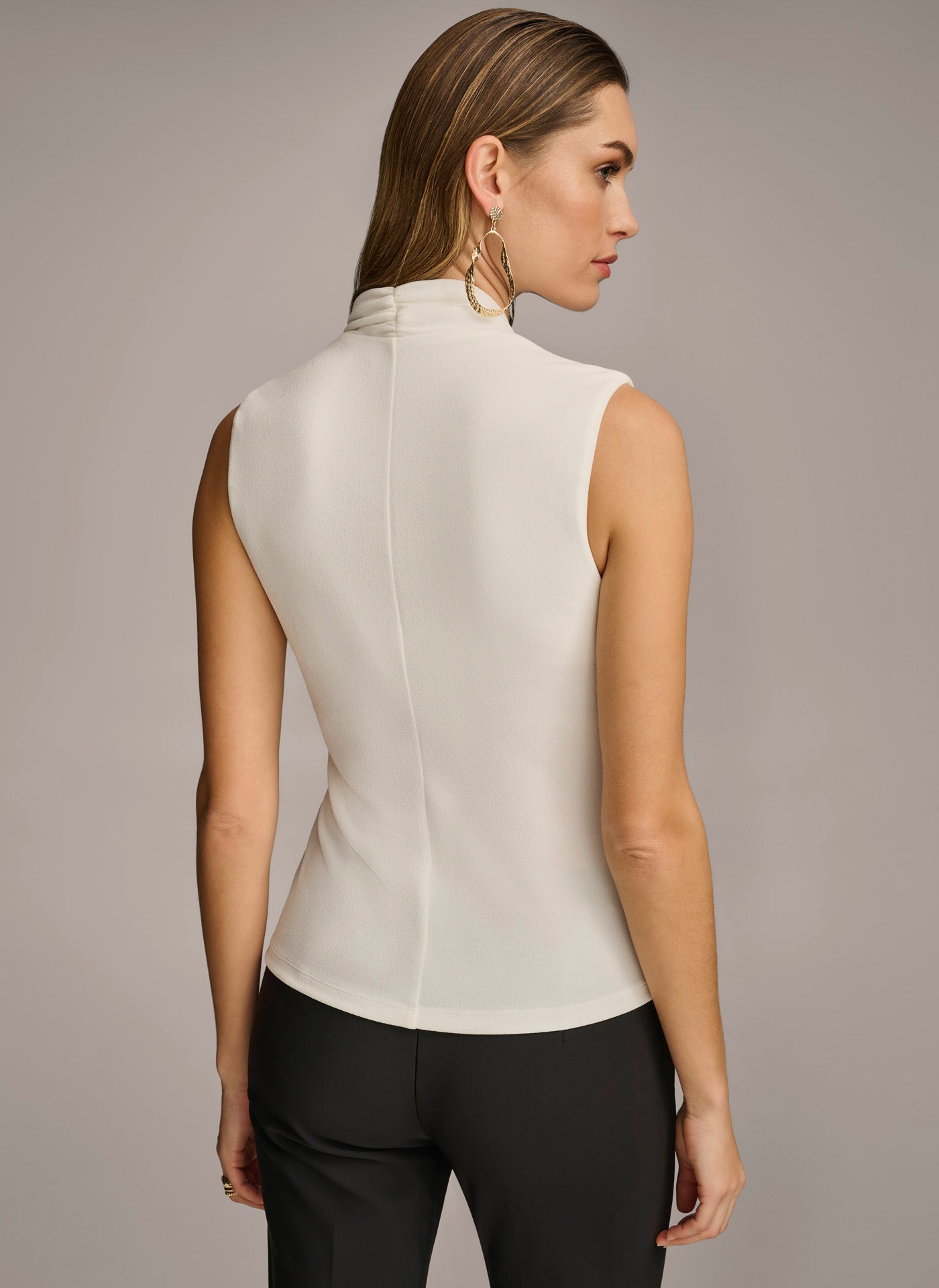 (image for) EXQUISITE WORKMANSHIP V-NECK WITH HARDWARE AND RUCHED DETAIL